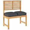 vidaXL Kissen 2 pcs Schwarz 40 x 40 x 8 cm Oxford-Stoff