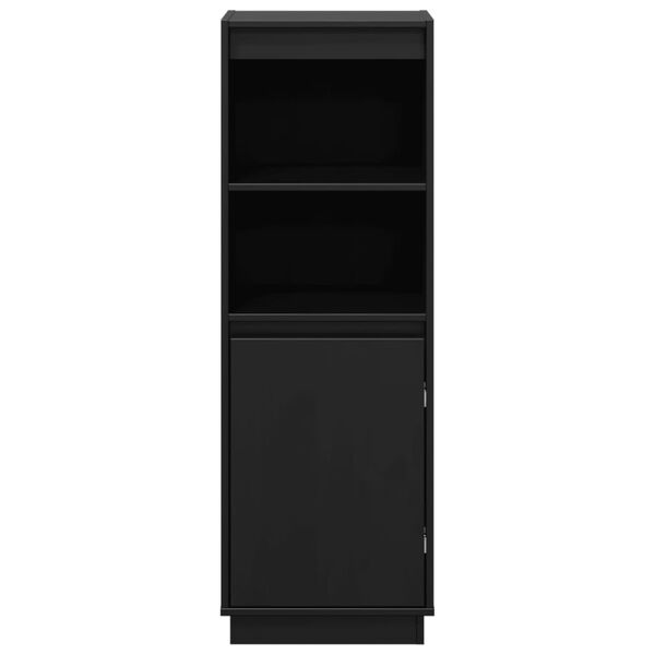 vidaXL Highboard Schwarz 37x34x110 cm Massivholz Kiefer