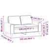 vidaXL 2-Sitzer-Sofa Taupe 120 cm Stoff