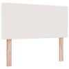 vidaXL LED Kopfteil mit LED -Streifenleuchten Creme 80 cm Stoff