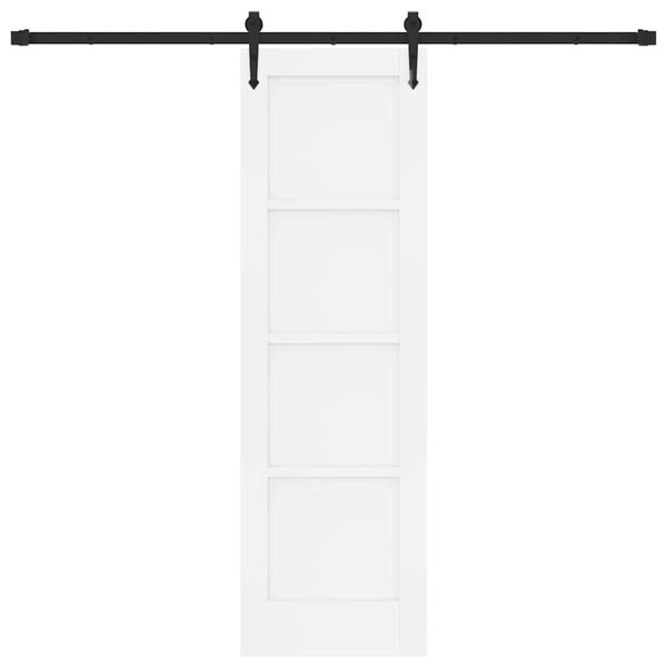 vidaXL Schiebet&uuml;r ORKDAL Wei&szlig; 61 x 198,5 cm Massives Kiefernholz