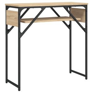 vidaXL Konsolentisch mit Ablage Sonoma-Eiche 75x30x75cm Holzwerkstoff
