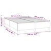 vidaXL Boxspringbettgestell Schwarz 140x200 cm Stoff