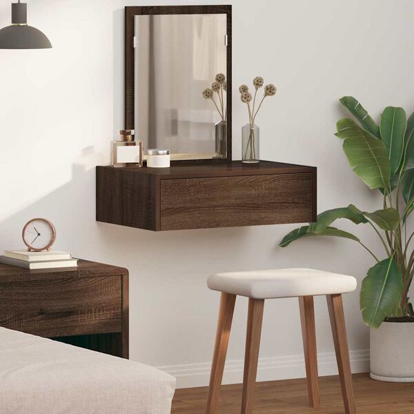 vidaXL Schminktisch mit Schubladen Braun 60 x 40 x 70 cm Holzwerkstoff