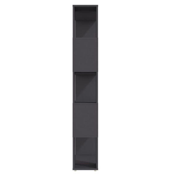 vidaXL B&uuml;cherregal Raumteiler Grau 80x24x155 cm Holzwerkstoff