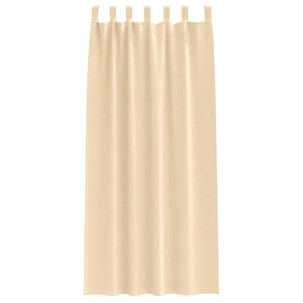 vidaXL Verdunkelungs-Vorh&auml;nge mit Ringen 2 pcs Creme 225 x 140 cm
