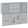vidaXL Werkzeugschrank und Pegboard Set mit Regal 6 pcs Schwarz