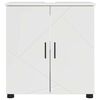 vidaXL Badezimmerschrank mit Speicher Hochglanz Wei&szlig; 61 x 35 x 64 cm