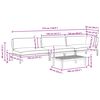 vidaXL Sofa Set mit Kissen Uni 4 pcs Anthrazit Massivholz Akazie