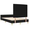 vidaXL Bettgestell mit Kopfteil Schwarz 140 x 190 cm Stoff