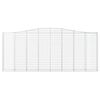 vidaXL Gabionen mit Hochbogen 5 Stk. 400x30x160/180cm Verzinktes Eisen