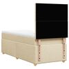 vidaXL Boxspringbett mit Matratze Creme 80x200 cm Stoff