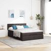 vidaXL Ottoman-Bett mit Matratze Dunkelbraun 140x190 cm Stoff