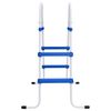 vidaXL Pool-Leiter Blau und Wei&szlig; 84 cm Stahl