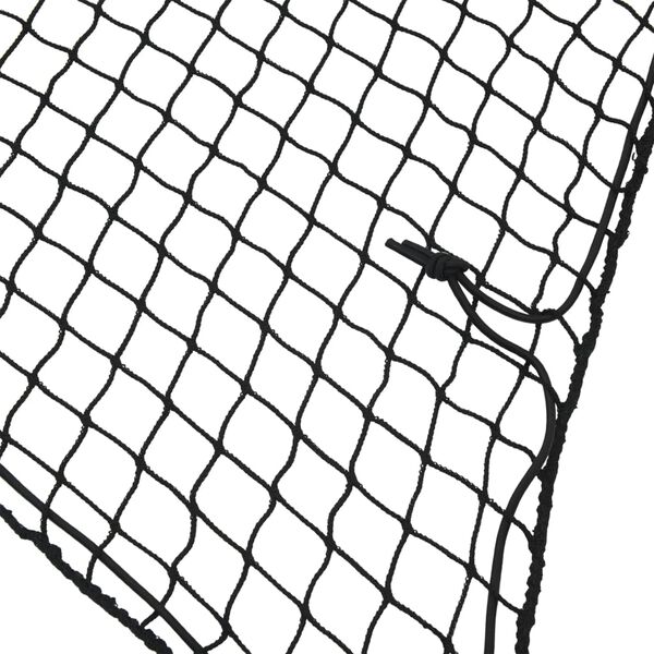 vidaXL Anh&auml;ngernetz mit Gummiseil Schwarz 6x3,5 m PP