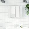 vidaXL LED-Bad-Spiegelschrank Hochglanz-Wei&szlig; 60x12x45 cm Acryl