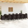 vidaXL Gartentisch Braun 400 x 100 x 73 cm Poly-Rattan