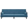 vidaXL Schlafsofa mit Armlehnen Blau Samt