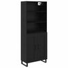 vidaXL Highboard 2 Stk. Schwarz Eichen-Optik 69,5 x 34 x 180 cm