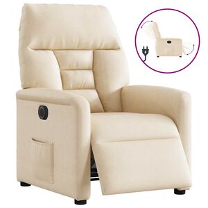 vidaXL Relaxsessel Elektrisch Beige Mikrofasergewebe