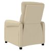 vidaXL Massagesessel mit Aufstehhilfe Creme Stoff