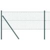 vidaXL Hexagonzaun Gr&uuml;n 0,8 x 10 m PVC