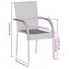 vidaXL Gartenst&uuml;hle Stapelbar 4 Stk. Grau Poly Rattan