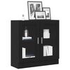 vidaXL B&uuml;cherregal Schwarz Eichen-Optik 82,5 x 30,5 x 80 cm