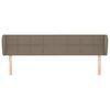 vidaXL Kopfteil mit Ohren Taupe 203x23x78/88 cm Stoff
