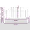 vidaXL Gartenzaun 6 pcs Grau 170 x 140 cm Pulverbeschichteter Stahl