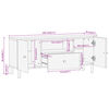 vidaXL TV-Schrank 105x33x46 cm Massivholz Akazie