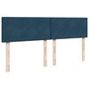 vidaXL Boxspringbett mit Matratze Blau 180x200 cm Samt