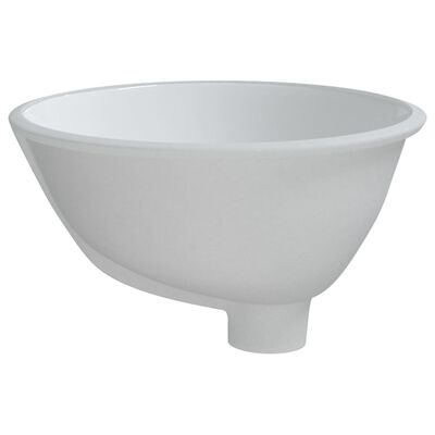 vidaXL Waschbecken Weiß 33x29x16,5 cm Oval Keramik