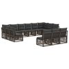 vidaXL Gartensofa-set 13 stk. Grau Poly-Rattan
