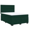 vidaXL Boxspringbett mit Matratze Dunkelgr&uuml;n 140x200 cm Samt