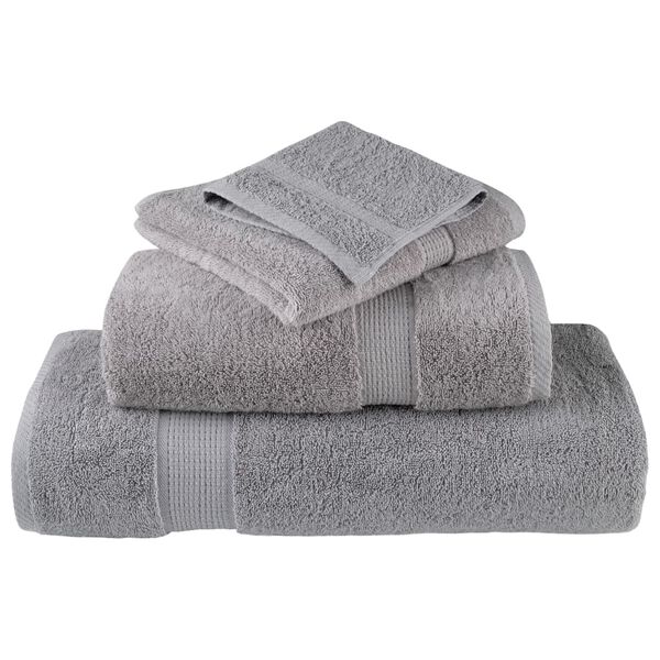 vidaXL Premium Duscht&uuml;cher SOLUND 4 Stk. Grau 70x140 cm 600 g/m&sup2;