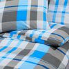 vidaXL Bettw&auml;sche-Set Blau und Grau 140x200 cm Baumwolle