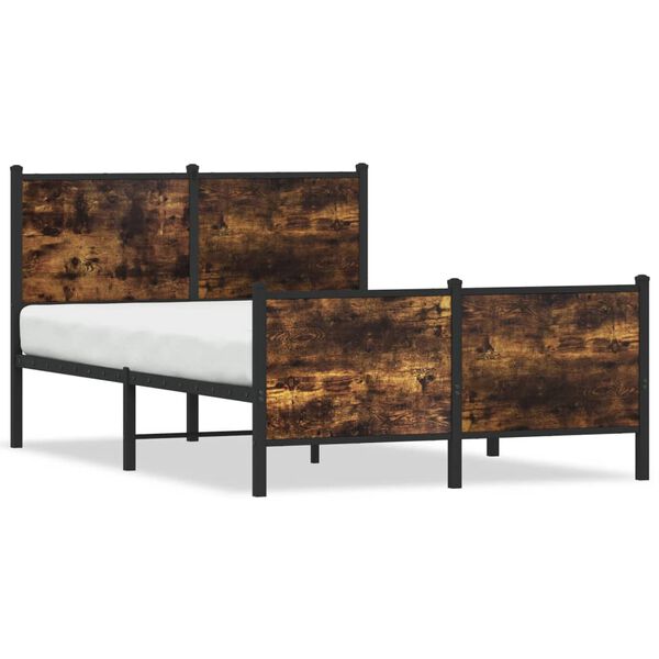 vidaXL Metallbett ohne Matratze R&auml;uchereiche 120x200 cm