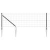 vidaXL Schwei&szlig;drahtzaun mit Spikes 25 x 0,6 m (B x H)