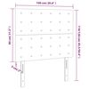 vidaXL Kopfteil Dunkelbraun 100 x 5 x 118/128 cm Stoff