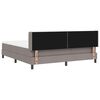vidaXL Boxspringbett mit Matratze Taupe 200 x 180 cm Polyester