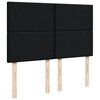 vidaXL Boxspringbett mit Matratze Schwarz 140x190 cm Stoff
