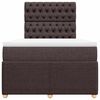 vidaXL Boxspringbett mit Matratze Dunkelbraun 120x190 cm Stoff