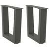vidaXL Couchtischbeine V-Form 2 St&uuml;ck Anthrazit 30x(30-31,3) cm Stahl