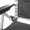 Campart Travel Campingstuhl 2 Stk. Novara Grau 68x43,5x120 cm