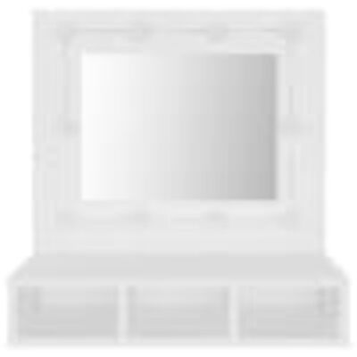 vidaXL Spiegelschrank mit LED Weiß 60x31,5x62 cm
