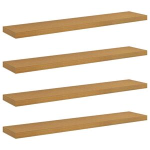 vidaXL Wandregal 4 stk. Beige 120 x 23,5 x 3,8 cm Holzwerkstoff