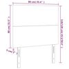 vidaXL LED Kopfteil Creme 90x5x118/128 cm Stoff