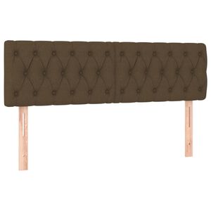 vidaXL Kopfteile Dunkelbraun 160x7x78/88 cm Stoff