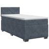 vidaXL Boxspringbett mit Matratze Dunkelgrau 80 x 200 cm Samt